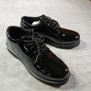 Rothco High Gloss Shoes Men 10.5 Black Uniform Oxford Military Dress Formal ROTC